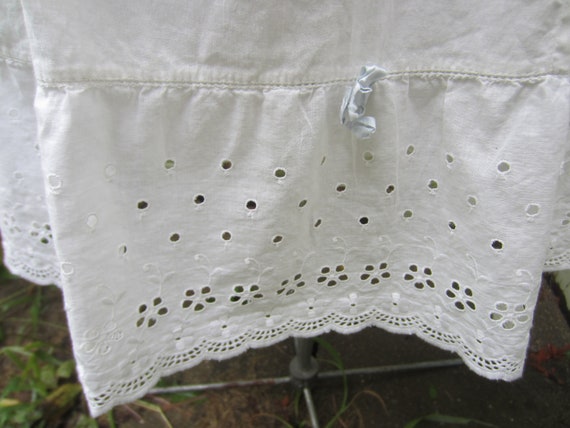 Eyelet Lace Slip. !00% Cotton Prairie Skirt Under… - image 2