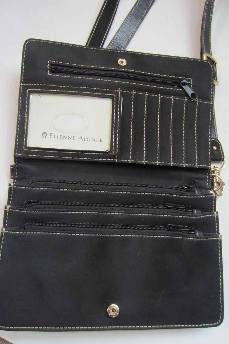 Italian Design Etienne Aigner Leather Bag/Small Purse With Etsy
