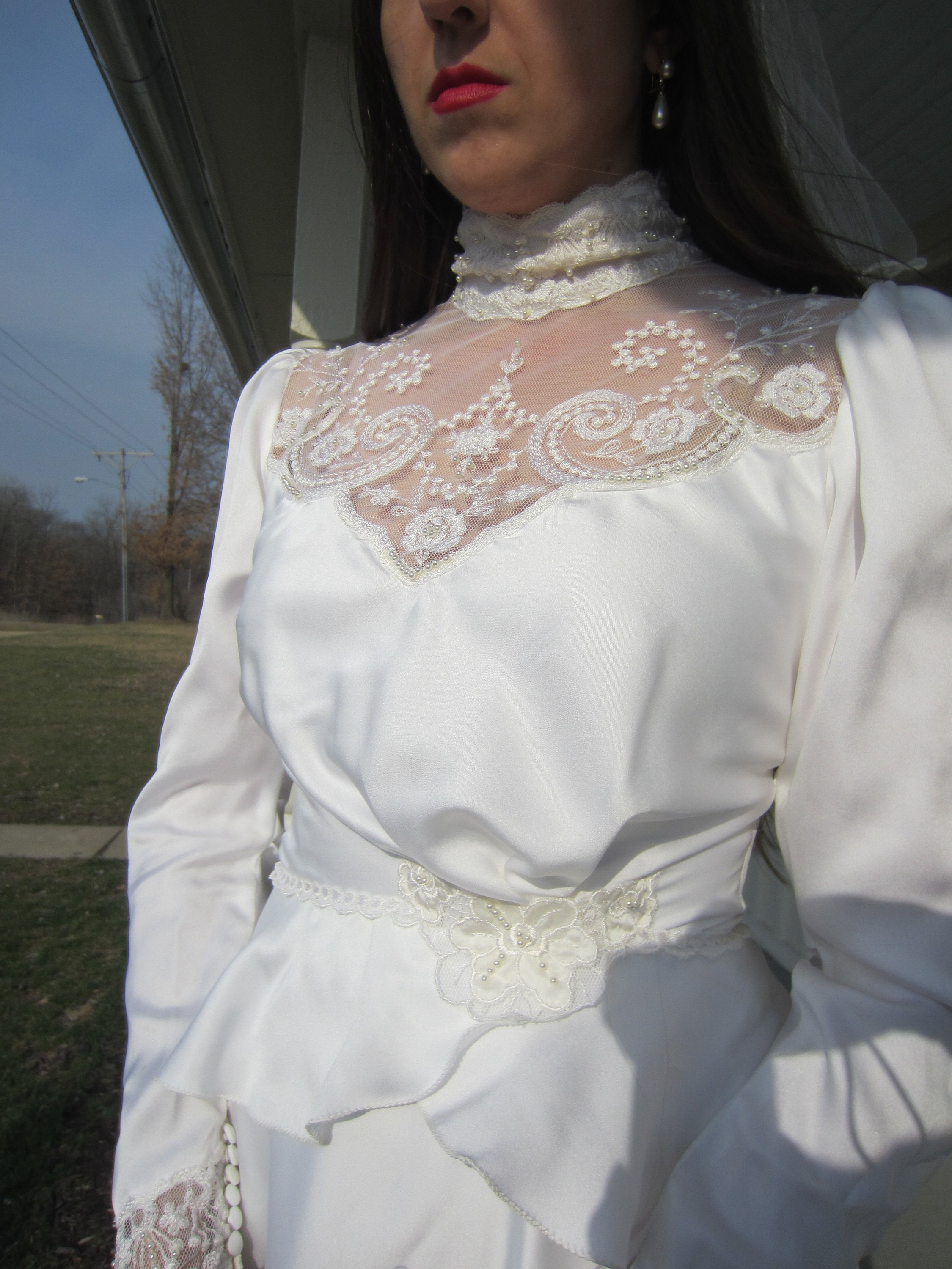 classic silk wedding dress
