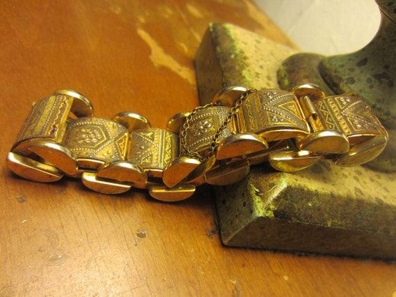 Vintage Damascene Bracelet,  Spanish Bracelet 195… - image 6