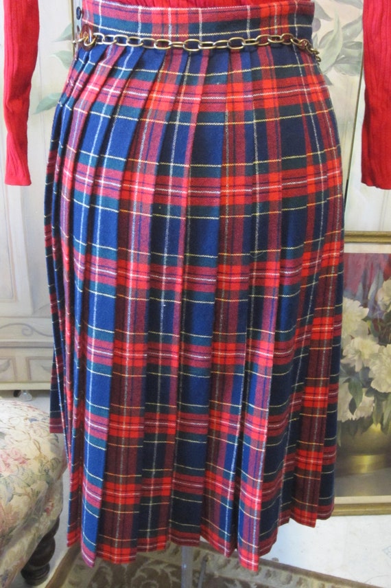 1960's Tartan Kilt, Wool And Acrylic Kilt Skirt With … Gem