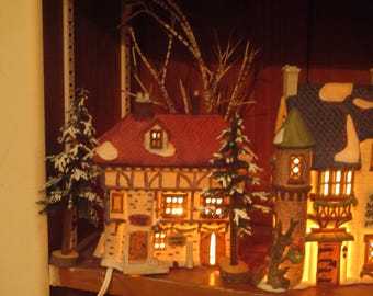 DICKEN’S VILLAGE 1984/警察官/PRETZEL/TREE Department 56 the Original Shops of Dickens Village - Set of Seven