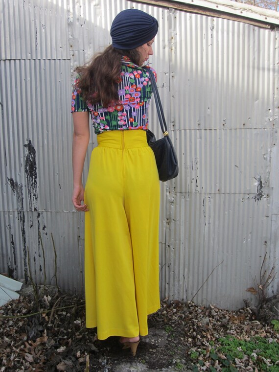 1970's Bell Bottoms, Complete  Outfit, Canary Yel… - image 3