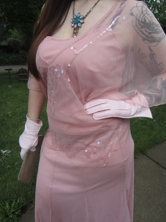 Downton Abbey Dress, Pink With Dropped Waist And … - image 9