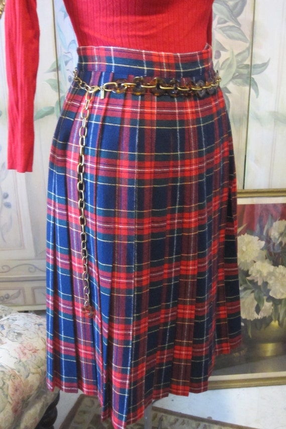 1960's Tartan Kilt, Wool And Acrylic Kilt Skirt Wi