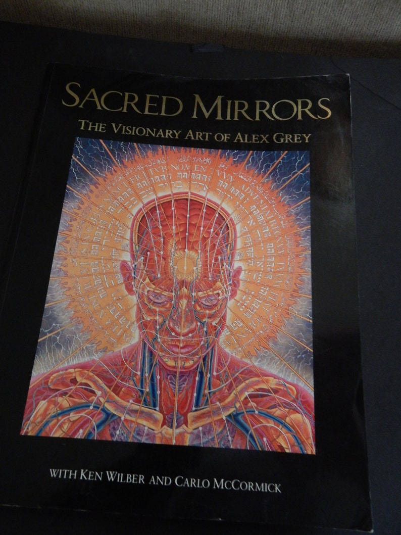 Alex Grey's Art Book Sacred Mirrors Skeletal Vascular Systems Symbolizing Sacred Esoteric Forces of the Body image 1