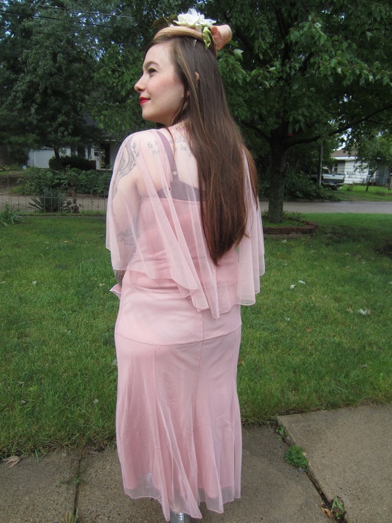 Downton Abbey Dress, Pink With Dropped Waist And … - image 5