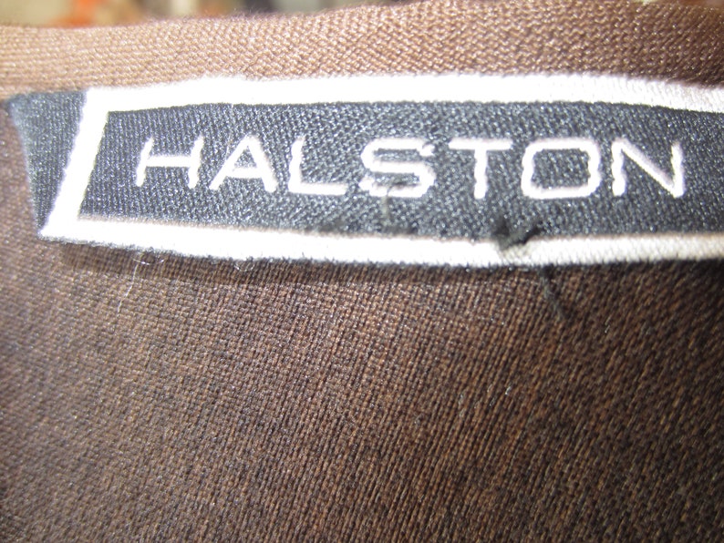 Vintage Designer HALSTON Late 70/'s Early 80/'s Chocolate Brown Three Piece PantsuitMint Condition PolyWool BlendSize 1012