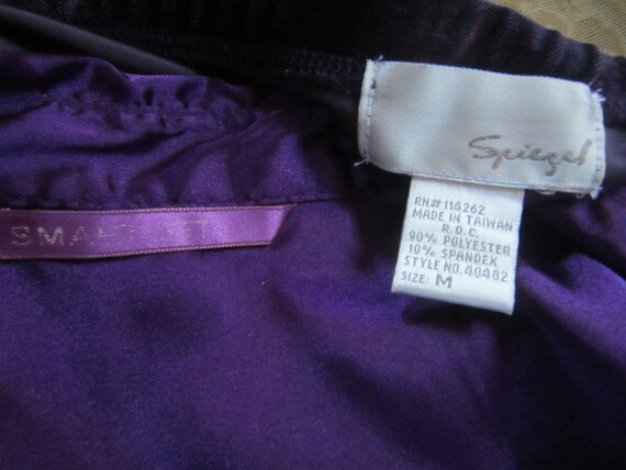 Purple Velvet Outfit, 1990's Velvet Floor Length … - image 10