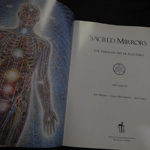 Alex Grey's Art Book Sacred Mirrors Skeletal Vascular Systems Symbolizing Sacred Esoteric Forces of the Body image 2