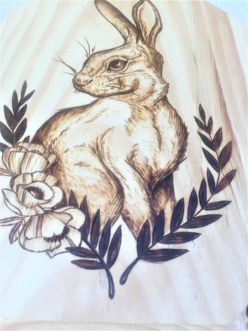 9x12 Rabbit Wood Burning Art Collectibles Mixed Media Collage Autorentreff Badcamberg De