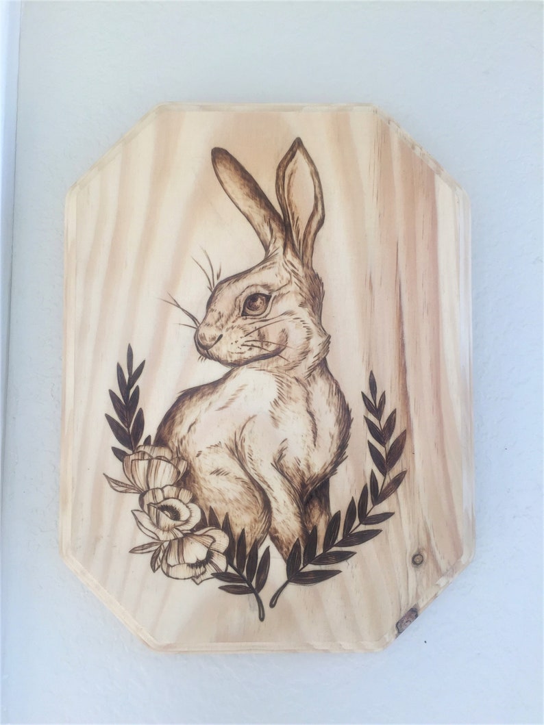 9x12 Rabbit Wood Burning Etsy