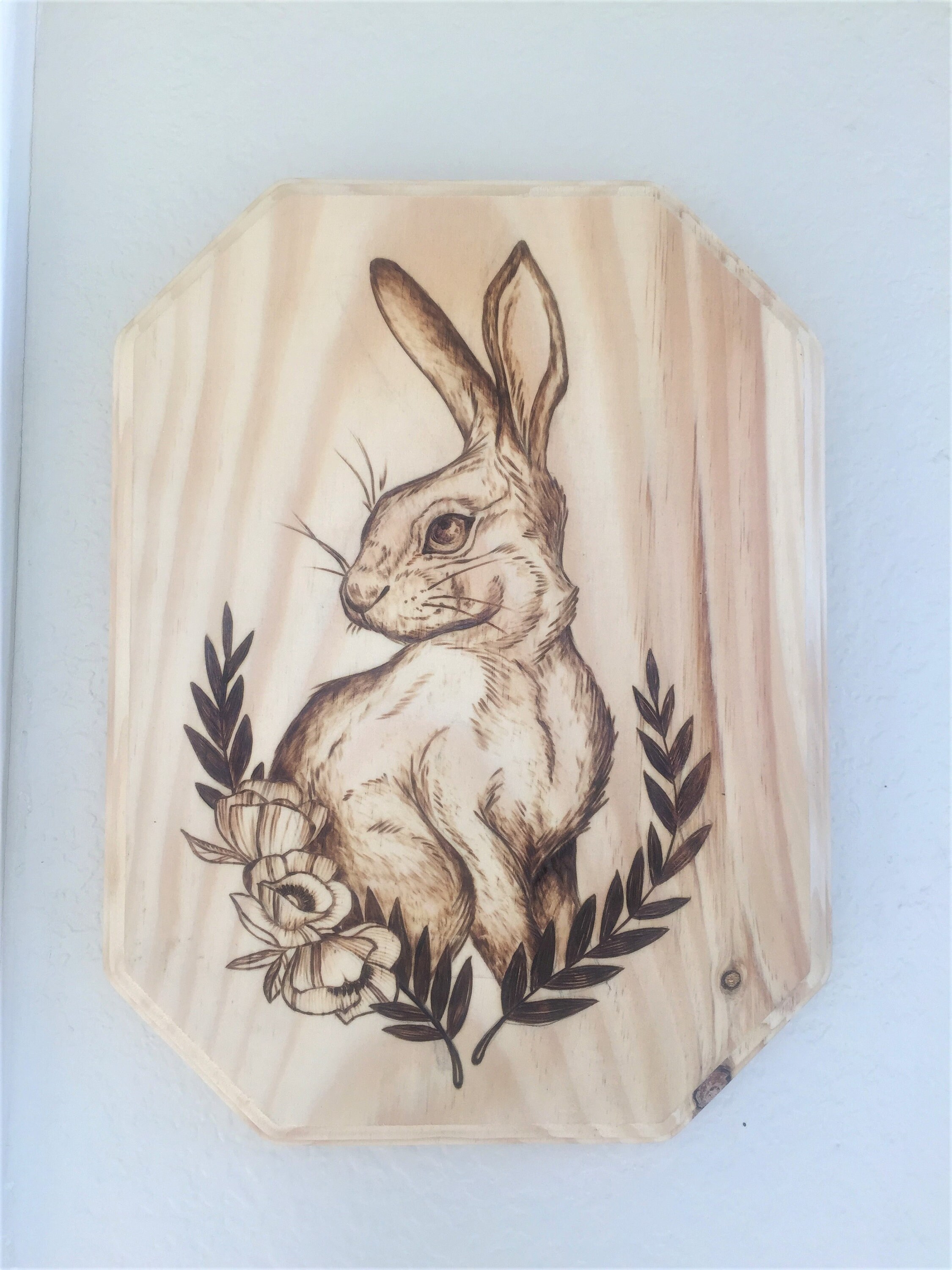 9x12 Rabbit Wood Burning Etsy