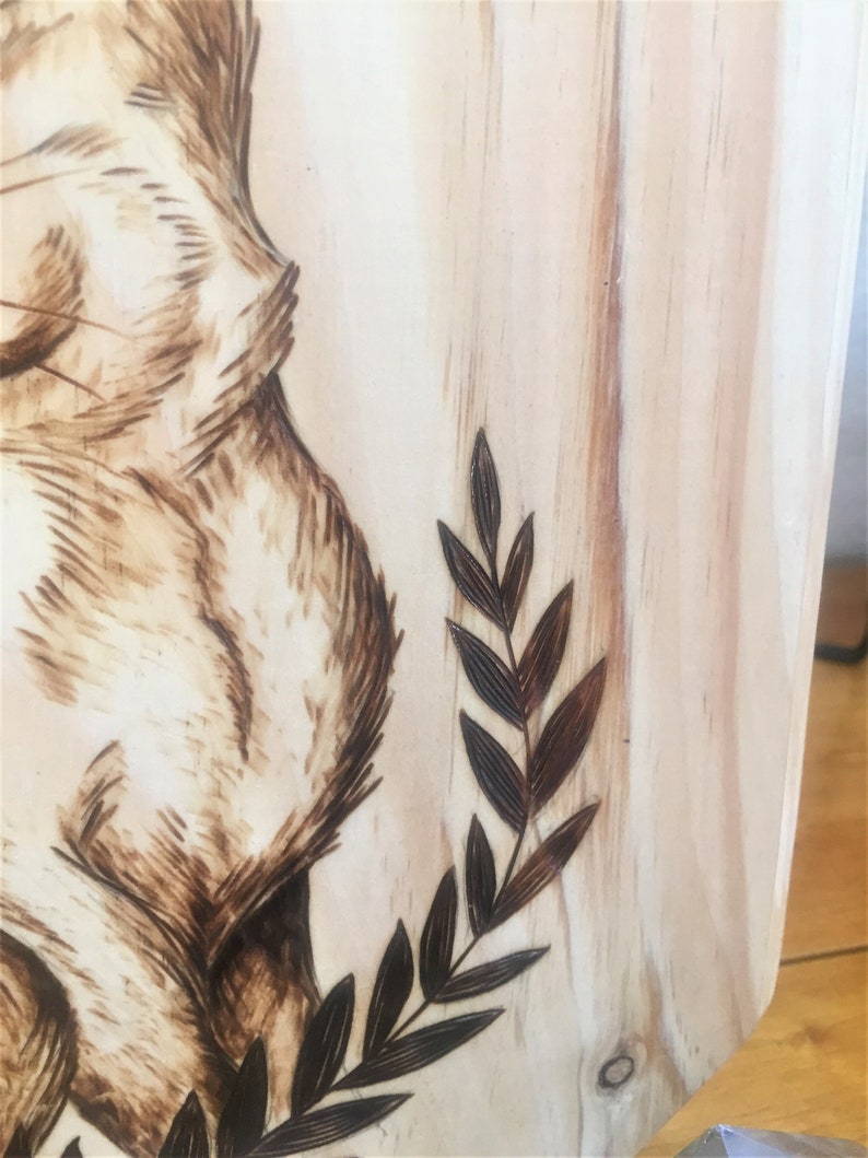 9x12 Rabbit Wood Burning Etsy