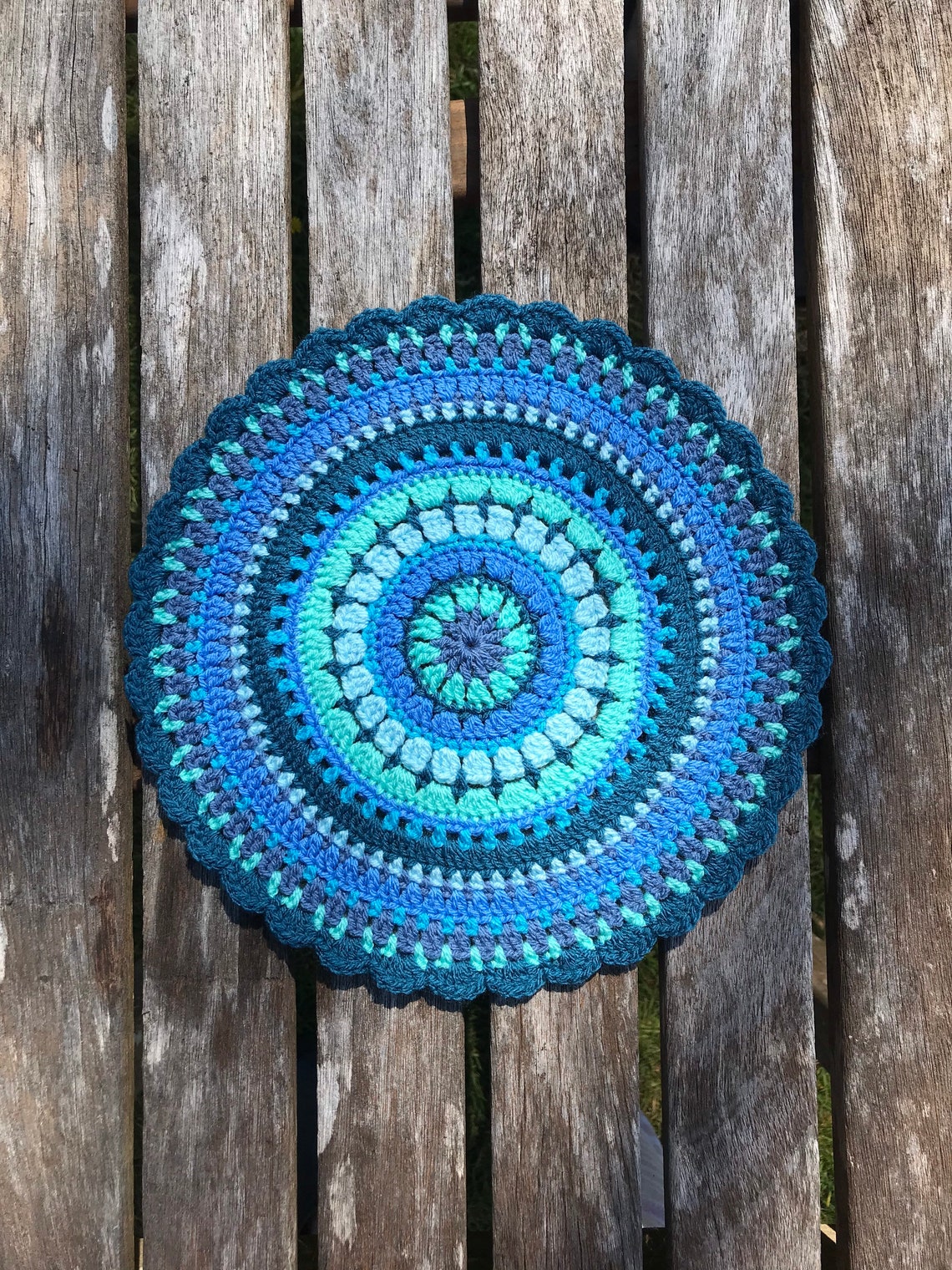 Crochet Mandala Placemat 27 cm Etsy