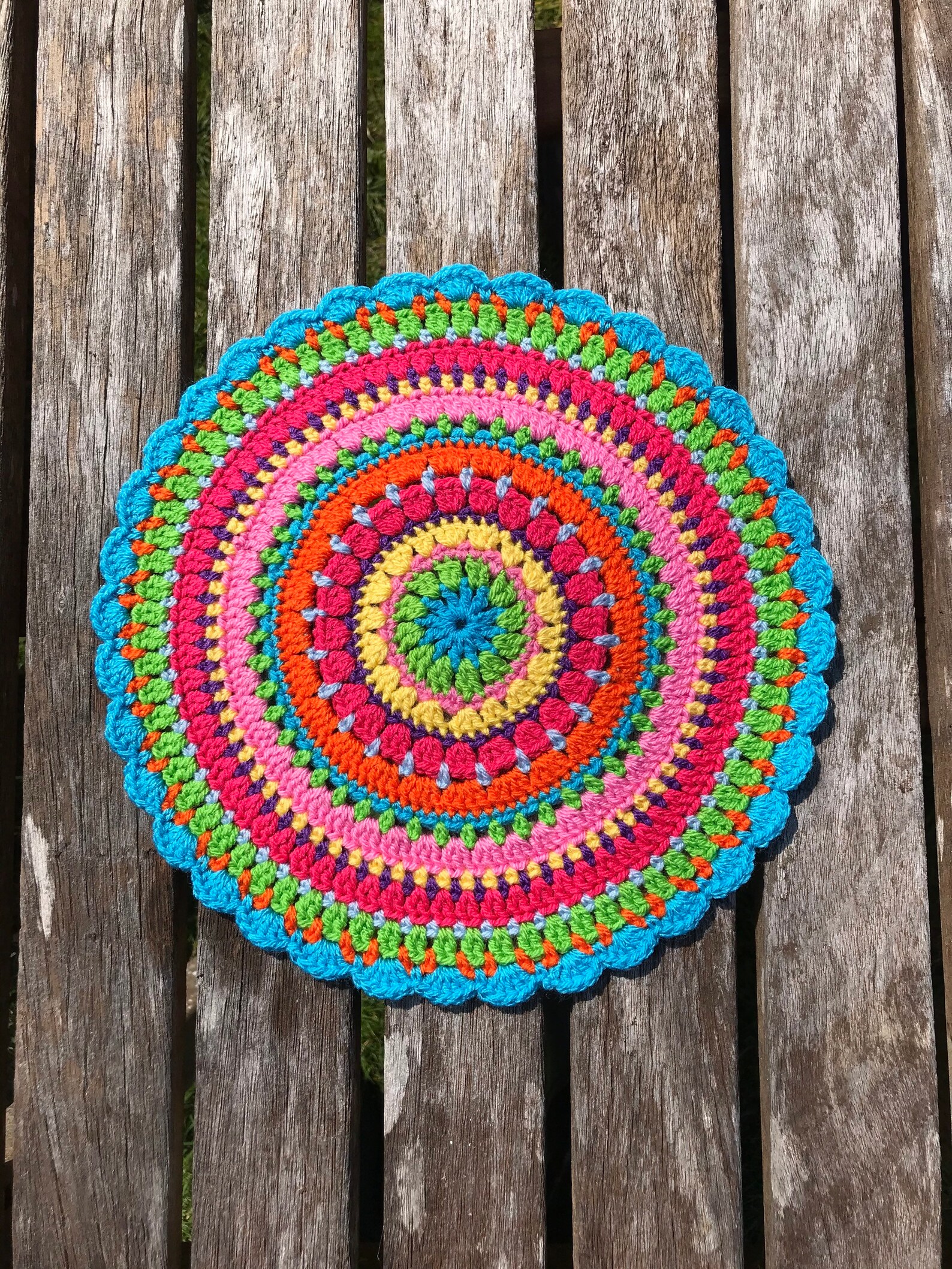 Crochet Mandala Placemat 27 cm Etsy