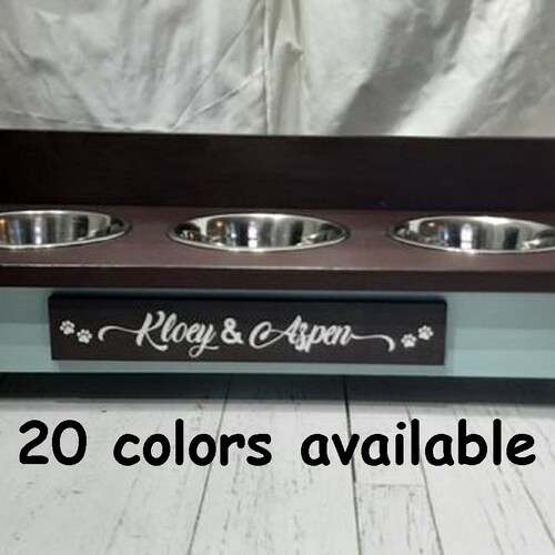 Dog Bowl Stand Elevated Dog Feeder Custom Dog Bowl Pet Etsy