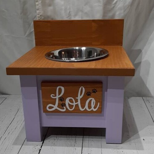 Single Bowl Feeder Dog Food Stand Elevated Dog Bowl Raised Etsy