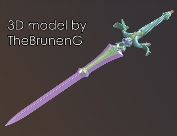 Genshin Impact Sacrificial Sword 3d Model Etsy Genshin Impact Sacrificial Sword 3d Model Etsy