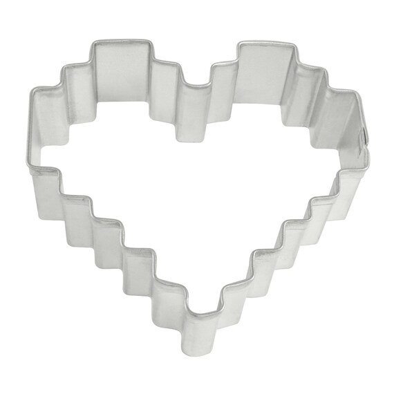 Pixelated Heart Cookie Cutter - Video Game Theme - PD2 Il_570xn