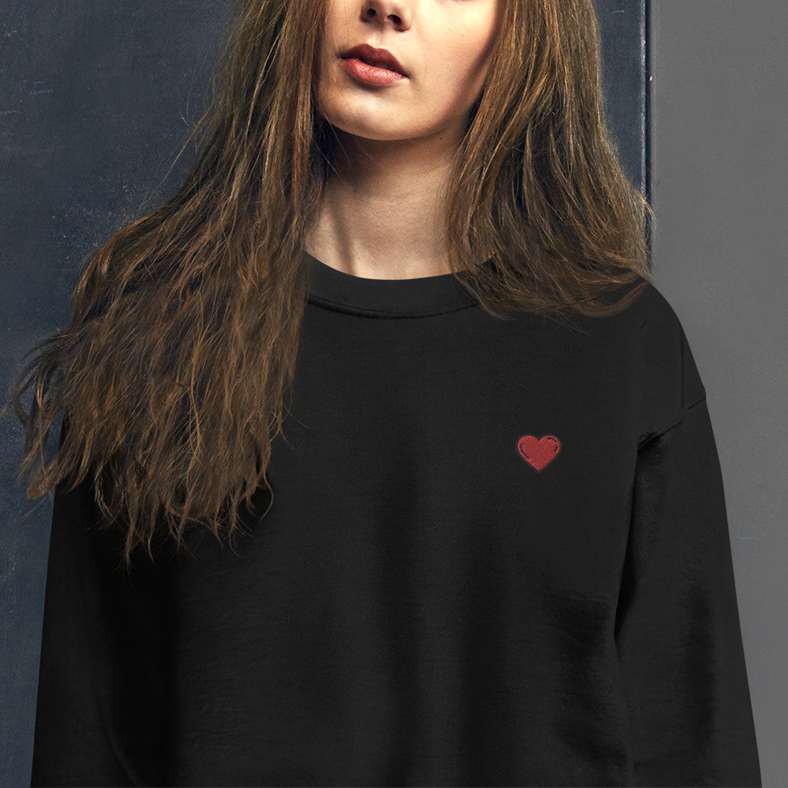 Unisex Heart Sweatshirt Heart Womens Sweatshirt Love | Etsy