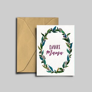 Mother's Day Card - Bedankt mam; Moederdag, moeder, moeder, kaart, cadeau, wenskaart, cadeau idee, vrouwelijk, bloemen, letters