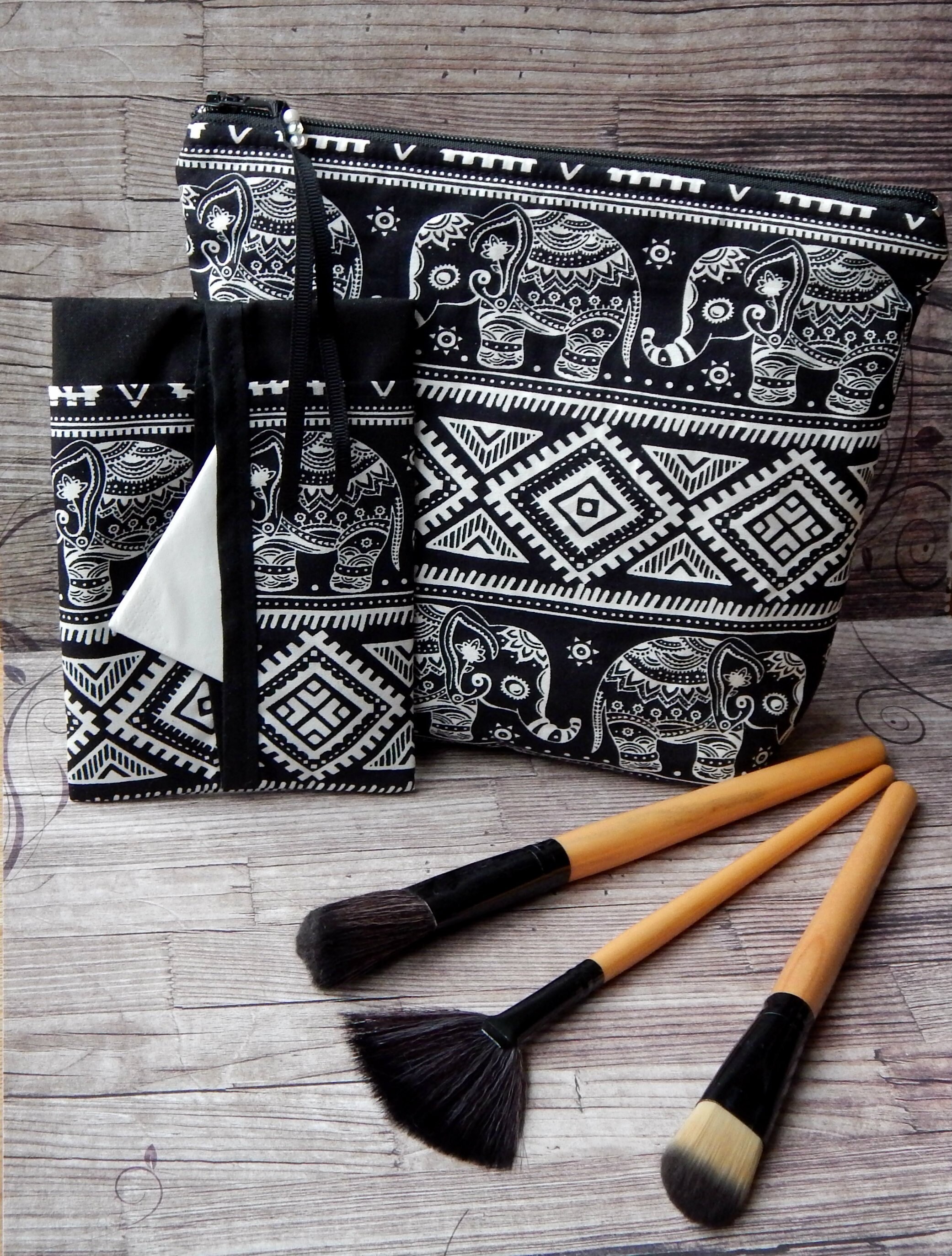 Makeup Bag Cosmetics Bag Set Elephant Gift Purse Organizer Etsy