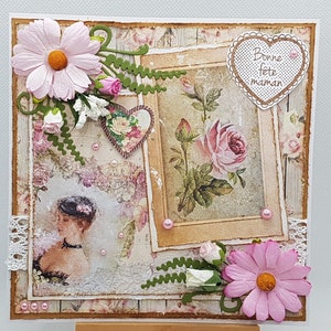Vintage Happy Mother's Day card, Mother's Day card, Mother's Day gift idea, vintage Mother's Day card.