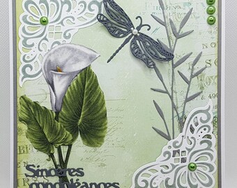 Faire part de condoléances, faire part de décès, carte de sincères condoléances, carte sincères condoléances, carte de deuil.