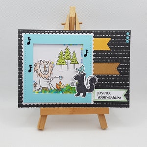 Boy birthday card, little boy birthday card, lion birthday card, 4 year old boy card, 3 year old boy card, boy card.