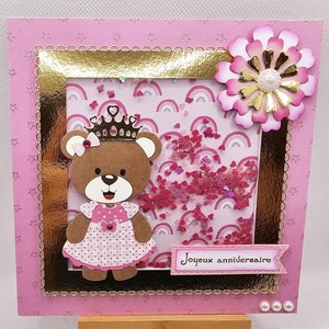 Personalizable little girl birthday card, handmade little girl birthday card, little girl birthday card, girl card.