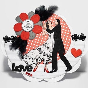 Valentine's Day card, handmade Valentine's Day card, love card, handmade love card, Valentine's Day, handmade card, dance card.