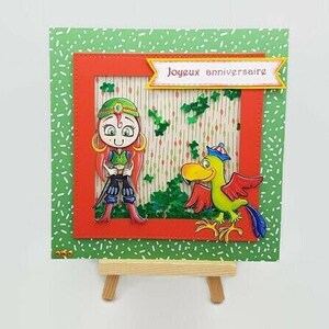 Pirate birthday card, 3D pirate card, 3D birthday card, daughter birthday card, 3D daughter birthday card, daughter card.