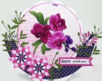 Orchid Birthday Card Etsy France