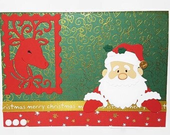 Carte Pere Noel Etsy