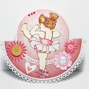 Little girl birthday card, classic dance birthday card, classic dance card, girl birthday card, girl card.