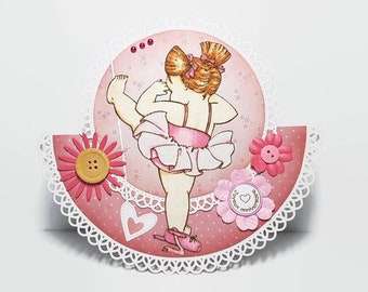 Tarjeta de cumpleaños de niña, tarjeta de cumpleaños de baile clásico, tarjeta de baile clásico, tarjeta de cumpleaños de niña, tarjeta de niña.