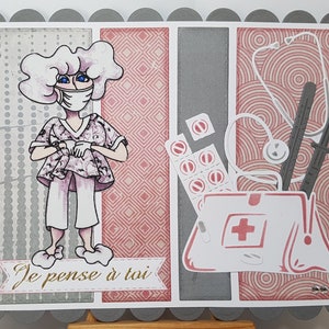 Carte de rétablissement, carte prompt rétablissement, carte pour malade, carte bon rétablissement, carte de rétablissement faite main. image 7