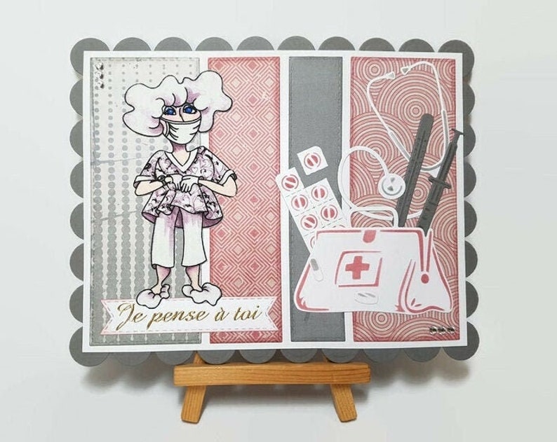 Carte de rétablissement, carte prompt rétablissement, carte pour malade, carte bon rétablissement, carte de rétablissement faite main. image 1