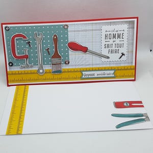 Carte cadeau homme fait main, carte cadeau pour homme, carte cadeau homme personnalisable, porte chèque pour homme fait main, porte chèque.