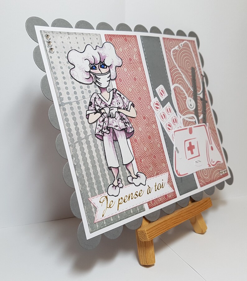 Carte de rétablissement, carte prompt rétablissement, carte pour malade, carte bon rétablissement, carte de rétablissement faite main. image 6
