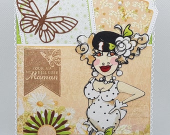 Handmade Mother's Day card, Happy Mother's Day card, Mother's Day card, Mother's Day gift, handmade Mother's Day gift card.