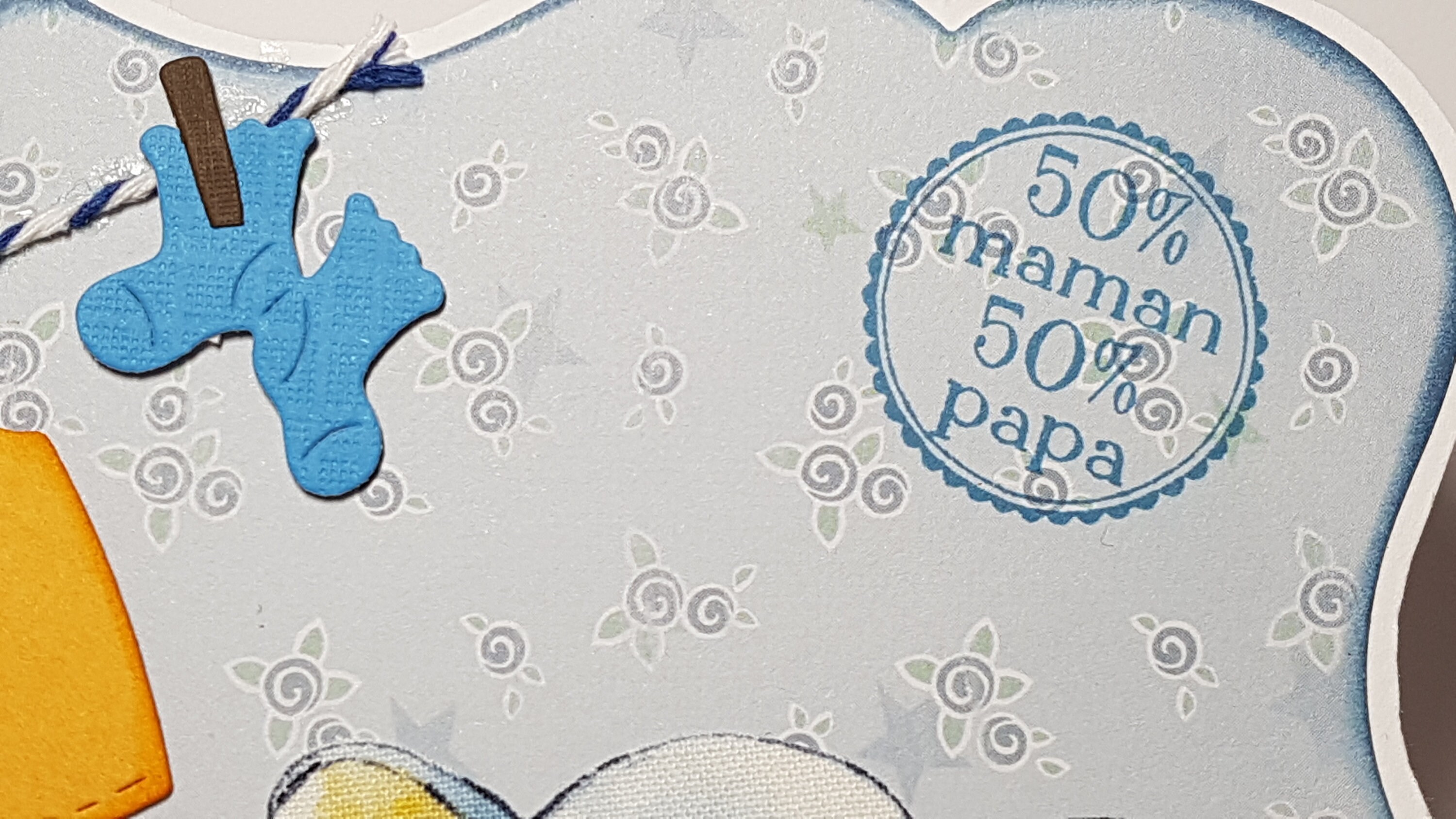 Carte De Naissance Pour Bébé Garçon, Faite Main, Neuve, Sans Marque - Style Sur Mesure