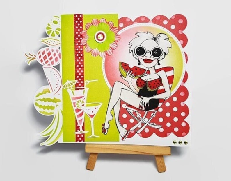 Carte retraite femme, carte bonne retraite femme, carte départ à la retraite, carte heureuse retraite, carte fête des mères fait main. image 1