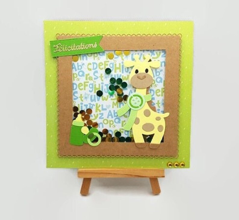 Shake baby boy card, shaker boy card, congratulations baby boy card, congratulations baby boy card, baby card image 10