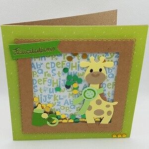 Shake baby boy card, shaker boy card, congratulations baby boy card, congratulations baby boy card, baby card image 6