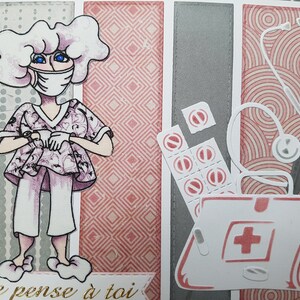 Carte de rétablissement, carte prompt rétablissement, carte pour malade, carte bon rétablissement, carte de rétablissement faite main. image 3