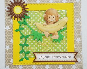 Boy&#39;s birthday card, little boy&#39;s birthday card, 3D birthday card, boy&#39;s shaker card, 3D boy&#39;s card, boy&#39;s card.