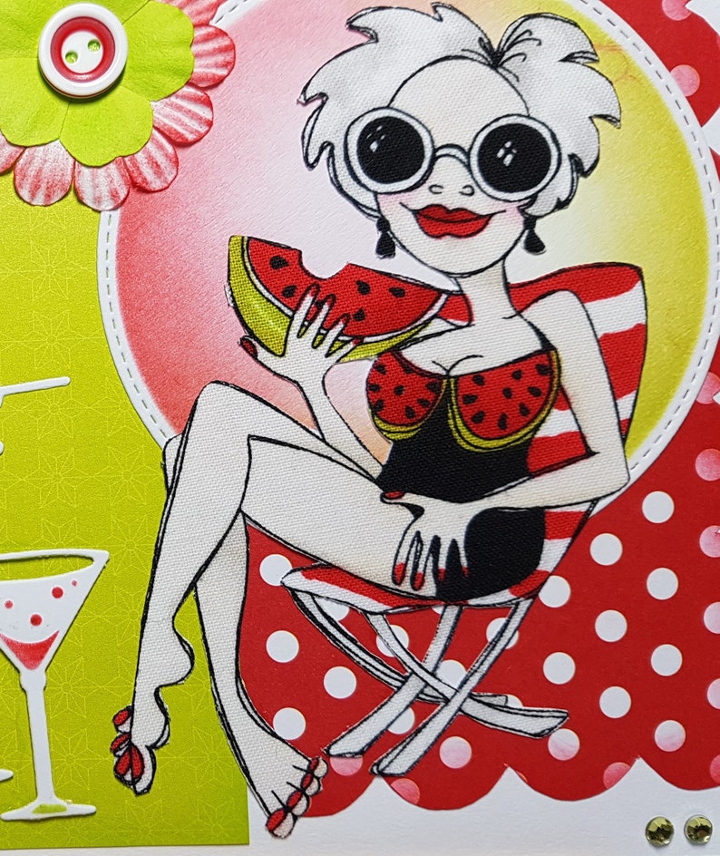 Carte retraite femme, carte bonne retraite femme, carte départ à la retraite, carte heureuse retraite, carte fête des mères fait main. image 2