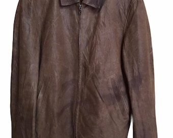 ZELDZAME Jil Sander Raf Simon leren jack met rits biker